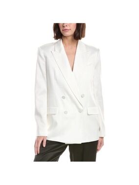 INC International Concepts Double-Breasted White Blazer